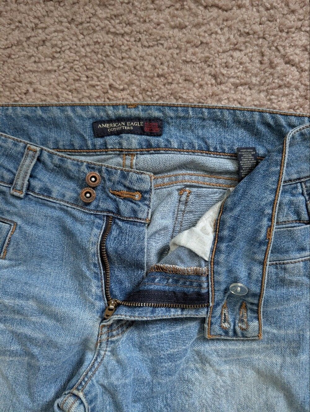 American Eagle Womens Medium Wash Vintage Y2k Low Rise Bootcut Jeans Size 6 - Picture 6 of 16